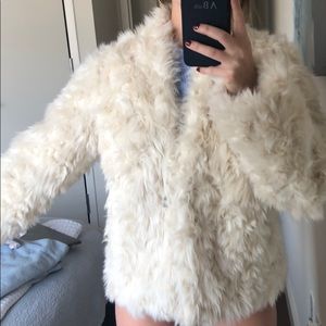 Faux fur white jacket